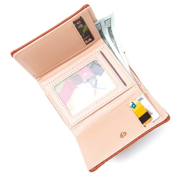 Quilted Studded Love Wallet - Black- Gift Idea - Picture 6 of 8